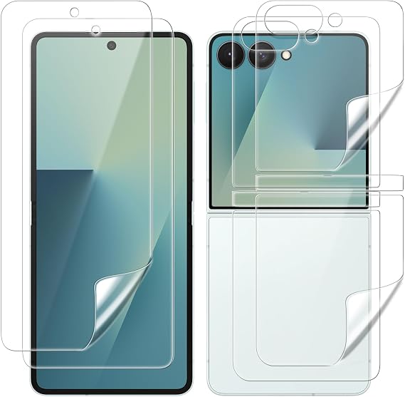 ZCDAYE Two Sets Screen Protector for Samsung Galaxy Z Flip 7 5G, HD Clear Soft Protective Film for Galaxy Z Flip 7 - Transparent