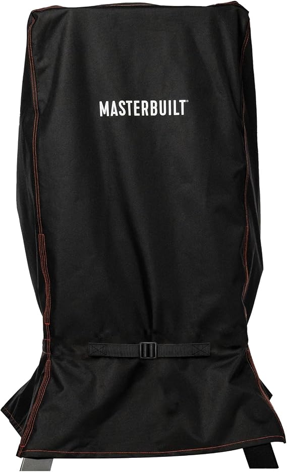 Masterbuilt 710 Vertical BBQ Smoker with Legs Weather-Resistant Polyester Cover with Adjustable Drawstring in Black, Model MB20080924