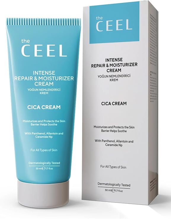 The Ceel Cica Krem 50 ml - Madecassoside, Centella Asiatica, Hyaluronik Asit ve Panthenol İçeren Yoğun Nemlendirici & Bariyer Destekleyici Bakım Kremi, Tüm Cilt Tipleri