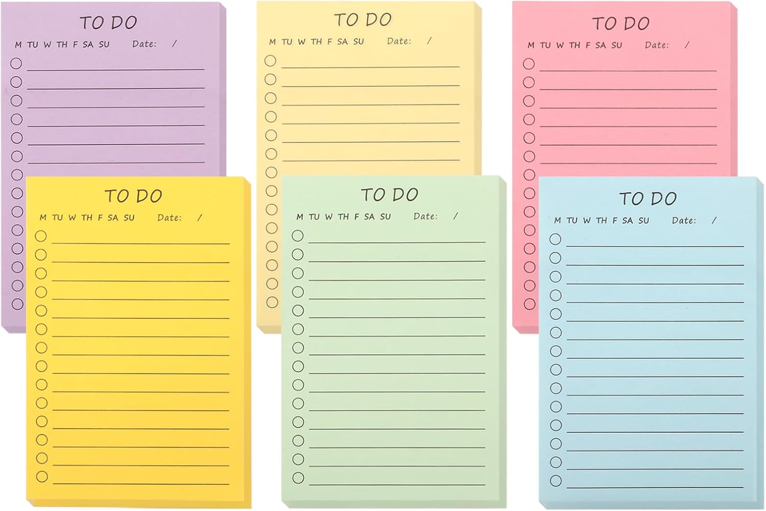 Sticky Notes, 300 Sheets Large Lined to Do List Pad, 15 X 10cm Pastel Sticky Tabs, Annotation Tabs, Sticky Memo Pads, Page Markers for School, Office, Home Stationery