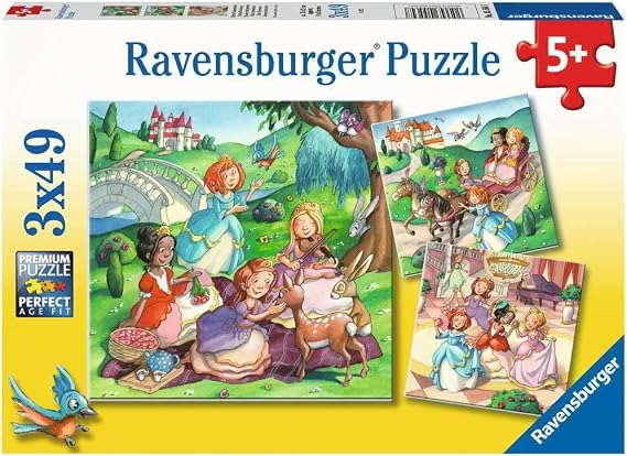 Ravensburger 55647 3x49p Parçalı Puzzle Küçük Prensesler