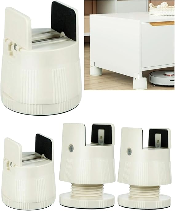 Adjustable Bed Risers,Height 2.36-3.15 Inch,4Pcs,White
