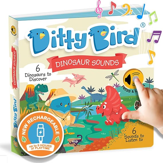 DITTY BIRD DINOSAUR SOUNDS: Les dinosaures, T-rex, tricératops, vélociraptor (DITTY BIRD MUSICAL BOOKS)