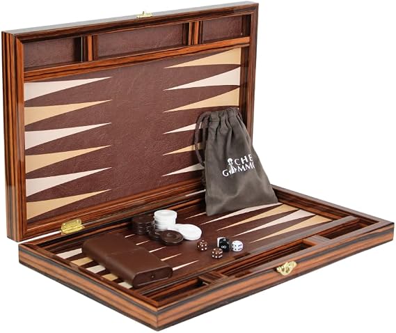 Leather Regal Backgammon Set 24 Inch