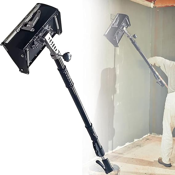 DEHIWI Drywall Flat Box, Professional 8''/10''/12'' Drywall Finishing Tools Set with 106-165cm Box Handle Extension,Drywall Flat Decorative Box,Drywall Plastering Machine,22cm/8in