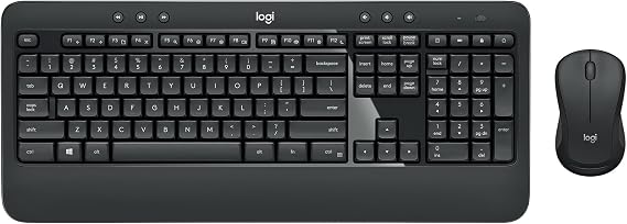 Logitech MK540 Gelişmiş Kablosuz Klavye ve Fare Combo Windows için, 2,4 GHz Birleştirici USB Alıcısı, Multimedya Kısayol Tuşları, 3 Yıllık Pil Ömrü, PC, Dizüstü Bilgisayar için