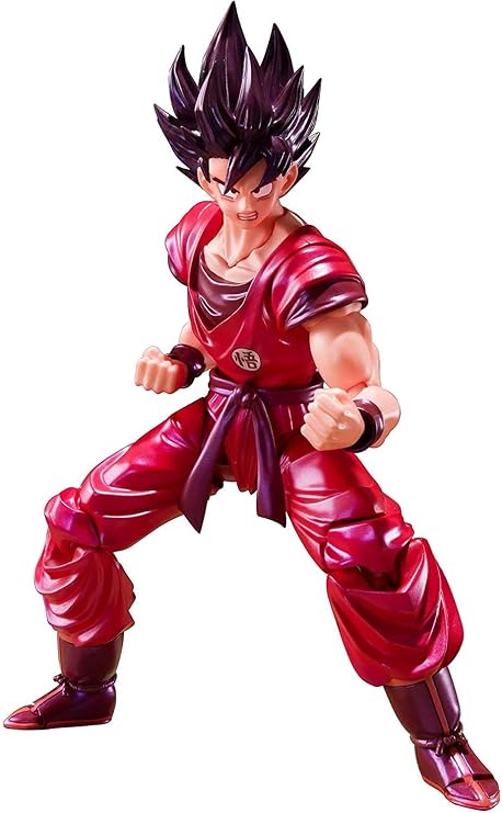 TAMASHII NATIONS S.H. Figuarts Dragon Ball Son Goku, Kaio-ken, Approx. 5.5 inches 140 mm, PVC & ABS Plastic, Painted Articulated Action Figure