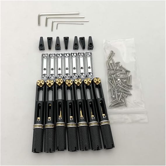 Single Headless Guitar Bridge Single Fixed Brass Bridge for 6 String Electric Guitar Bridge Accessories Color: 7 Strings