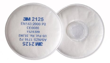3M 2125 Particulate Filter for Solid and Liquid Particles, Type P2R (Pack of 10)