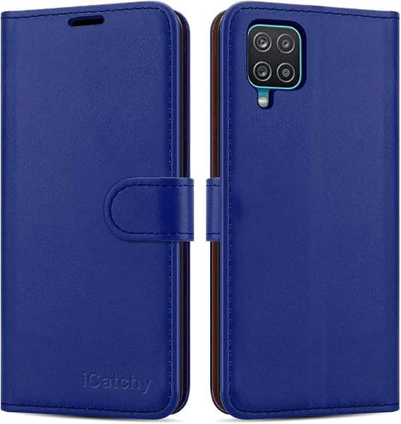 iCatchy for Samsung Galaxy A12 Case With 2 Card Slots (Blue)