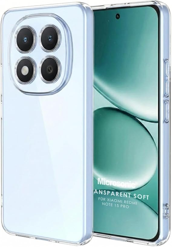 Microsonic Xiaomi Redmi Note 15 Pro 5G için Kılıf Transparent Soft Şeffaf [Redmi Note 15 Pro 5G ile Uyumlu Kılıf - Şeffaf]