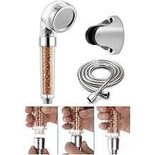 Filtered And Water Saver Treatment Shower Head Set Beaded Head Hose And Joint Set