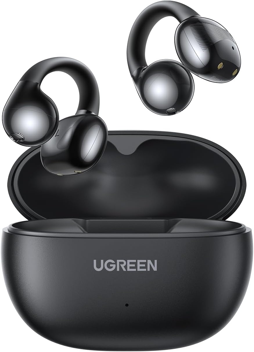 UGREEN Earbuds, New Trend Bluetooth 5.4 Pinch Earphones, Open Ear Wireless Earphones, 12mm Dynamic Driver, Fast Charging, 30 Hours Playtime, Sound Leakage Control, No Ear Blocking, Ultra Comfortable,