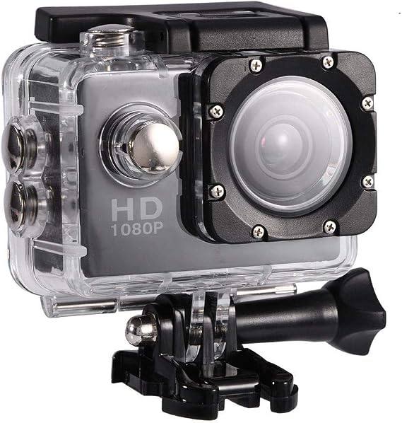 Aksiyon Kamerası 12 MP Su Geçirmez 30 m Açık Hava Sporları Video DV Kamera 1080P Full HD LCD Mini Kamera 900 mAh Şarj Edilebilir Piller ve Montaj Aksesuarları Kitleri (Siyah)