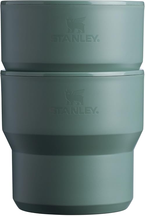 Stanley Stay-Hot Stacking Camp Cups 10 oz 2 Pack | Coffee, Tea and Drink Cups | Insulated Stainless Steel Coffee Mug | BPA Free | Shale