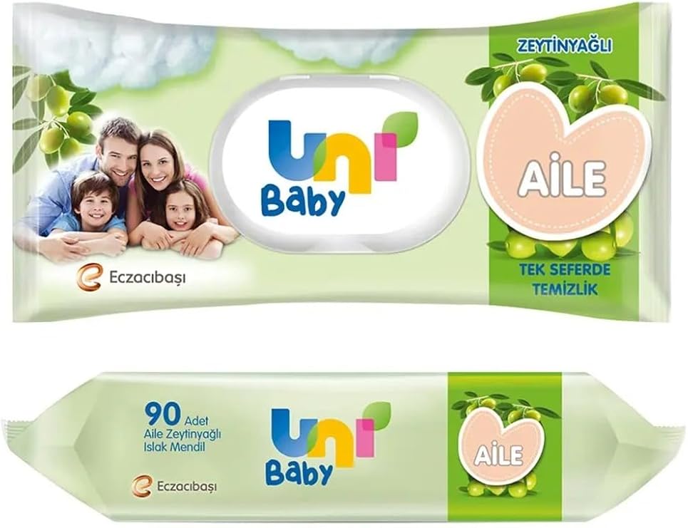 Uni Baby Islak Mendil Zeytinyağlı 90 Yaprak
