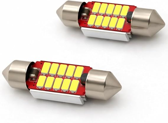 31mm Sofit LED Ampul, Beyaz, 12V, CANBUS Hatasız, Ultra Parlak, Tavan ve Plaka Aydınlatması, 2'li Set