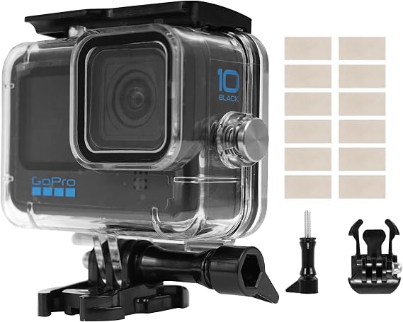 micros2u Waterproof Case for GoPro HERO 13, 12, 11, 10, 9 Black, 60m/196ft Underwater Housing Shell Box with Anti-Fog Pads, Diving Swimming Accessory, HD Scratch-Proof Ultra Clear Lens