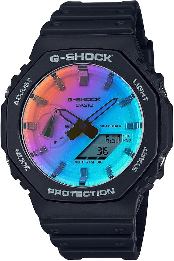 Casio GA-2100SR-1ADR Kol Saati, G-Shock, Analog/Digital, Siyah, Erkek