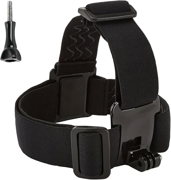 Head Mount for GoPro Hero 13 12 11 10 9 8 7 6 5 4 Session, Head Strap Adjustable Elastic Harness Band for Action Cameras Compatible with GoPro Max Fusion DJI Osmo Akaso for Diving Hiking Cycling POV