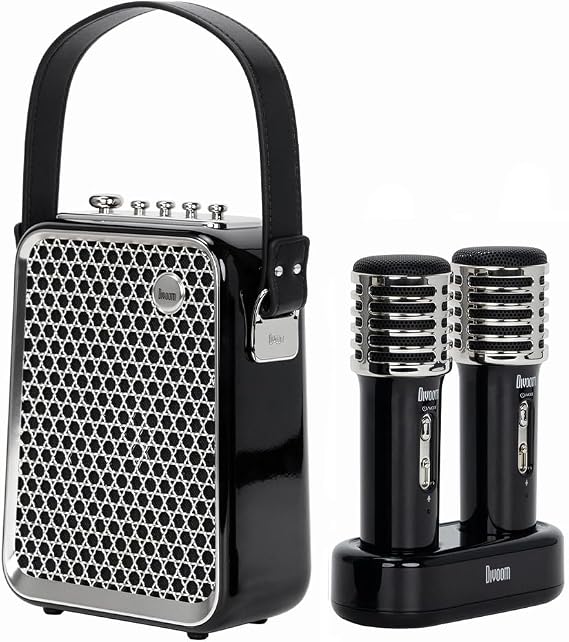 Divoom SongBird-HQ Çift Karaoke Mikrofonlu Bluetooth Hoparlör (Siyah)