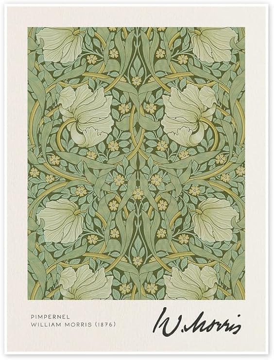 William Morris pimpernel Vintage Floral Print Wall Art Poster Arts & Crafts Botanical Flower Home Decor Poster Print (A4 210 x 297mm)