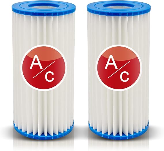 Swimming Pool Pump Filter Cartridge,Pool Easy Set Type A/C 4.2"x8" Filter Pump Replacement Cartridge (2 Pack)