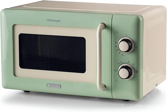 Ariete 20L 800W Vintage Style Microwave, Green