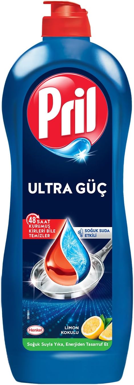 Pril Cold Power Yağ Çözme Etkili Limon Kokulu Sıvı Bulaşık Deterjanı 675 g, Limon Kokulu 675gr