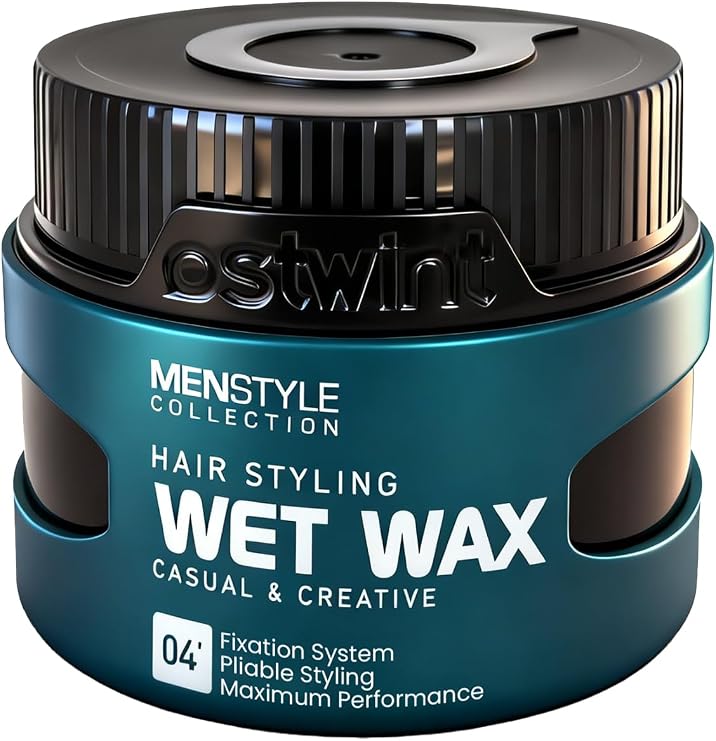 Ostwint Menstyle Collection Profesyonel Saç Şekillendirici Wet Wax, Doğal ve Güçlü Tutuş, Uzun Süreli Etki, No:04, 150 ml