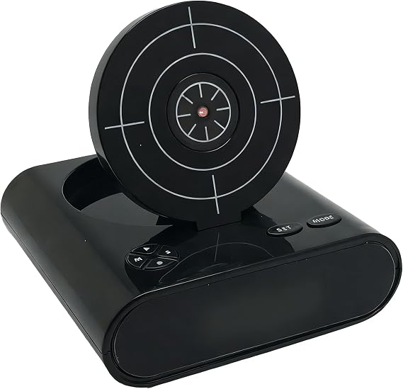 Wake Strike Alarm Clock With Gun Transforms Wake-Up Calls,black