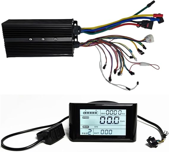 48V/60V/72V 3000W-5000W 100A Sine Wave eBike Controller, 24 MOSFET, with/without LCD Display, Regenerative Function