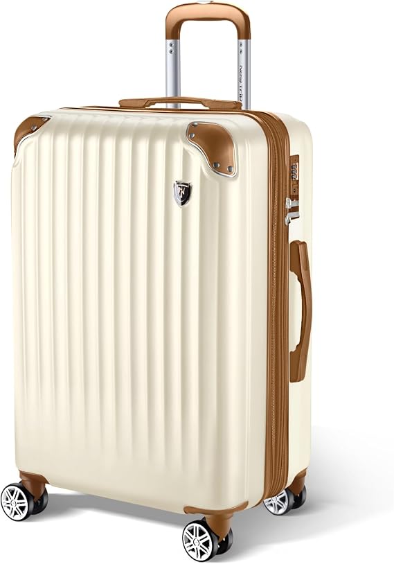 New Trip Suitcase, Carry Case, Extendable, Carry-on Function, Lightweight, Large Size, Small Size, 10.6 gal 40 L, For 2 to 3 Nights, Ivory