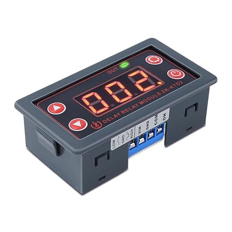 Delay Module DC 5V-30V Timer Relay with Digital LED Display DC 12V 10A Delay Relay 0.1s-999mins Timer Module