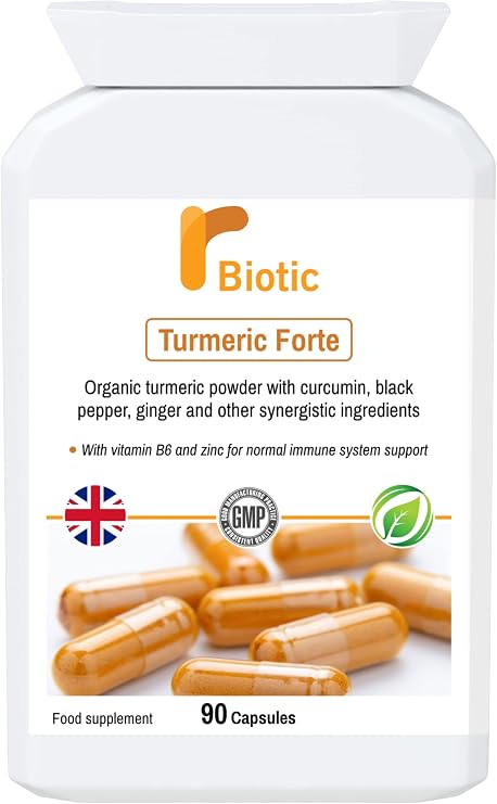 Turmeric Forte.Turmeric Herbal Combination Plus Immunity Support:90 Capsules