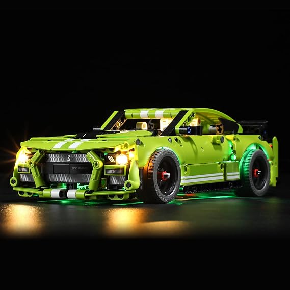 BRIKSMAX Led Lighting Kit for LEGO Technic Ford Mustang Shelby GT500- Compatible with Lego 42138 Building Blocks Model- Not Include the Lego Set