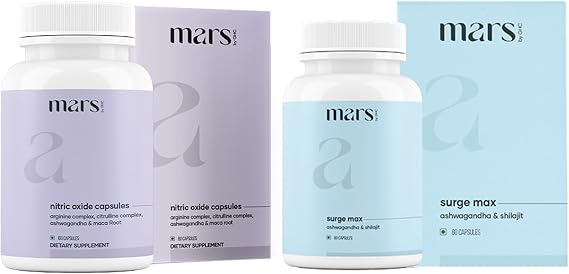 Mars by GHC Growth Max Combo | Nitric Oxide Capsules + SurgeMax Capsules