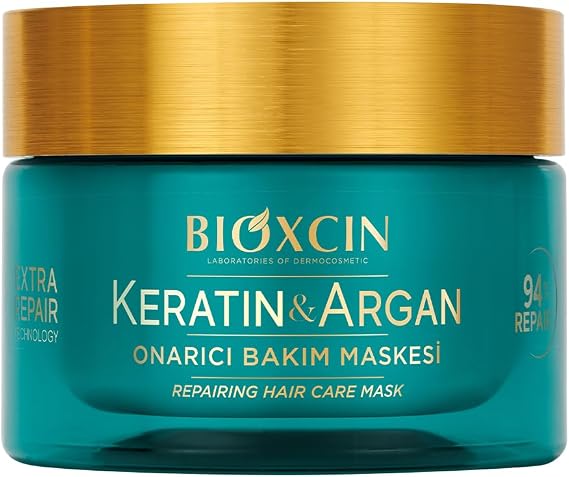 Bioxcin Keratin & Argan Repair Hair Care Mask 225 ml – Moisturizing and Repairing Care for Worn Hair