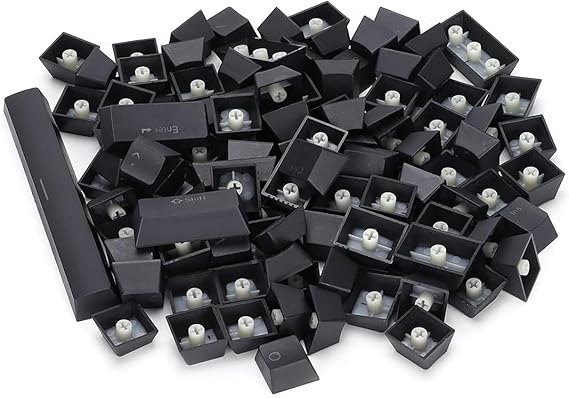 Spelt 108 Tuş Universal Mekanik Klavye Tuş Takımı Kapağı Keycap Siyah Us Layout İngilizce Dizilim