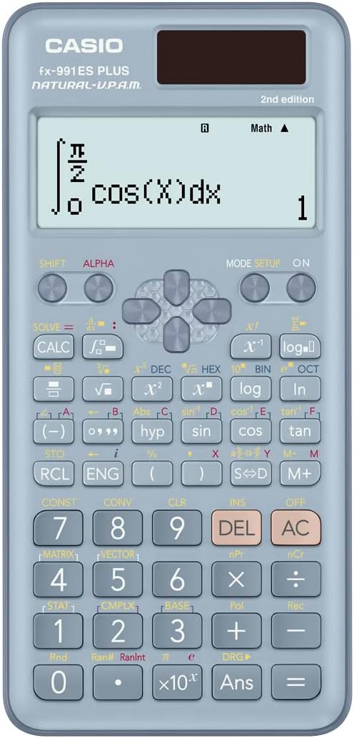 Casio Scientific Calculator, Non-Programmable, 10 2-Digit 417 Function, Blue Color, FX-991ESPLUS2BUWDT, C86