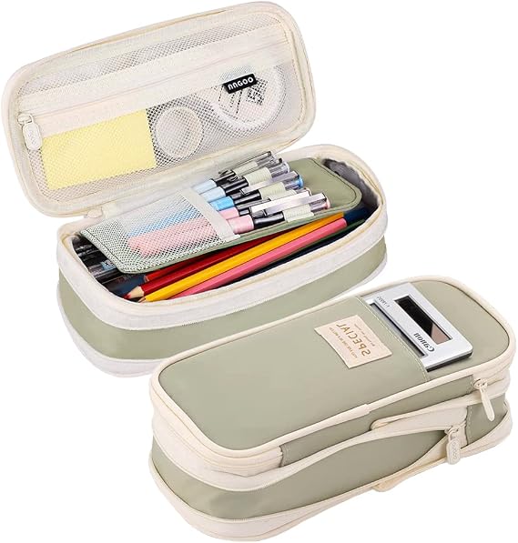 HIQE-FL Pencil Case, Large Capacity School Pencil Case