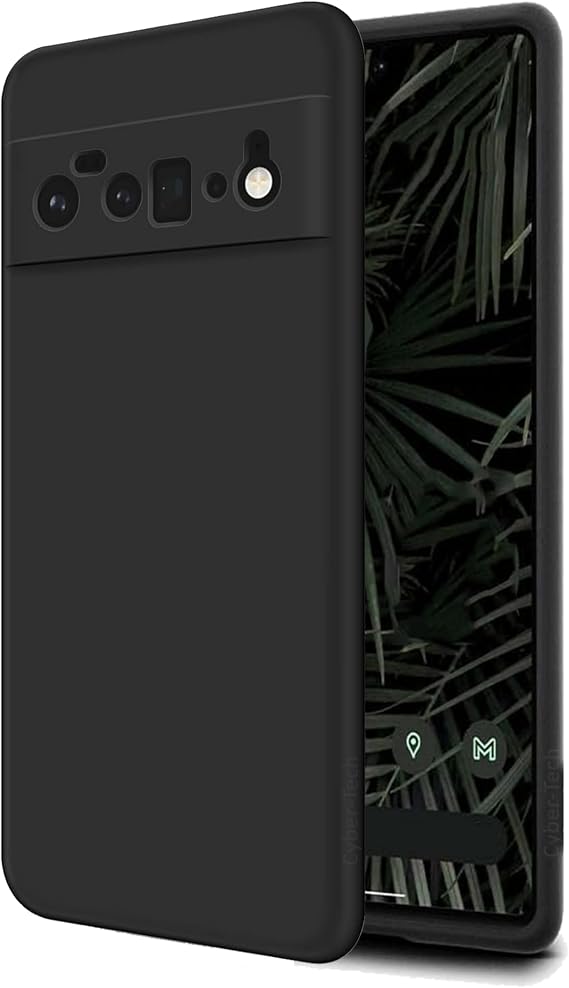 Case Compatible with Google Pixel 6 Pro, Silky-Soft Touch Protective Phone Silicone Case, Shockproof Cover with Microfiber Lining, Black