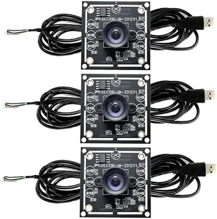 3PCS 100 Degree Camera Module 1MP OV9732 1280x720 USB Free Driver Manual Focusing Camera Module with 3 Meter Cable for WinXP/7/8/10
