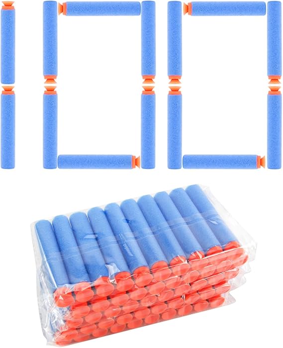 WALWALウォールウォール 吸盤ダーツフォーム弾丸詰め替えパック 100個 - N-Strike、Modulus、AccuStrike Eliteシリーズに対応 - 安全なフォーム弾薬 子供、ティーン、大人向け