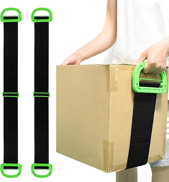2 Pack Lifting Straps for Movers Adjustable Lifting Moving Straps Multifunctional Furniture Moving Strap for Furniture Mattress Boxes