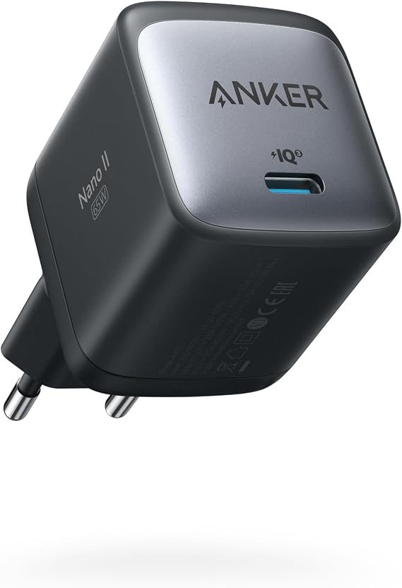 Anker Nano II Charger Fast Charge USB C 65W GAN II PPS Fast Adapter
