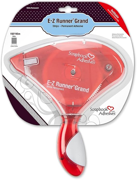 Scrapbook Adhesives BY 3L E-Z Runner Grand Refillable Dispenser Red, White, 150ft/45M