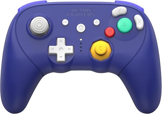 RETRO FIGHTERS BattlerGC Pro ワイヤレスコントローラー｜Nintendo GameCube®・Switch®・Wii®・PC対応｜デュアルワイヤレス（2.4GHz & Bluetooth）｜ホールエフェクトスティック & Kailh®スイッチ搭載｜パープル