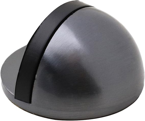 Badem10 Yarımay Kapı Stoperi Tamponu Yapışkanlı Metal Kapı Stopu Satine Füme