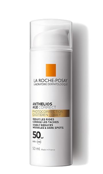 La Roche Posay - Gel-Crema Protector Antiedad, Fotocorrector de Uso Diario con SPF50, Corrige Arrugas y Manchas, Mejora la Elasticidad, Fórmula con Cellox-B3 Tech, Anthelios Age Correct, 50 ml